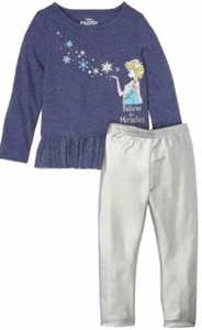 Disney Frozen 2 Toddler Girls Believe In Miracles Blue & Silver Elsa Outfit 3T - Picture 1 of 12