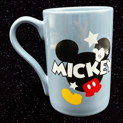 "Taza de té de café de cerámica azul Disney Mickey Mouse Disney Store 5""T 3,25""W" Foto 1 de 4