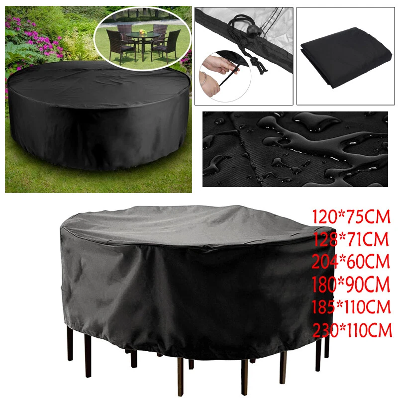 Garten Rund Möbel Abdeckung Tisch Abdeckplane Schutzhaube Möbelschutzhülle DE