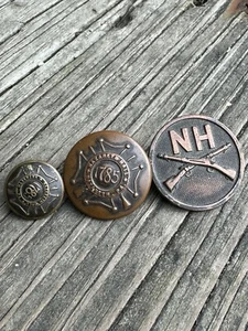 3 VINTAGE NAZARETH HALL MILITARY ACADEMY PA UNIFORM BUTTONS MORAVIAN 1752-1929 - Picture 1 of 11