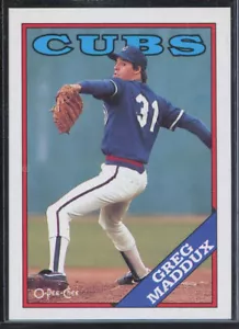 Scarce Greg Madddux 1988 O-Pee-Chee OPC Blank Back PROOF NM-MT CUBS HOF - Picture 1 of 2