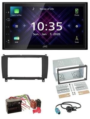 JVC DAB 2DIN MP3 Bluetooth USB Autoradio für Mercedes CLK C209 A209 04-10 - Bild 1 von 4