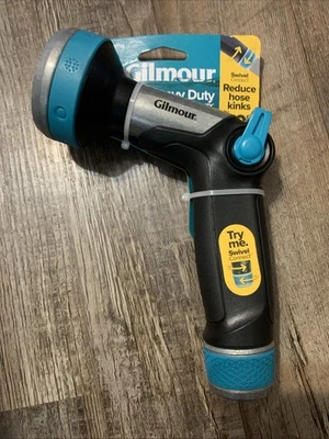 Gilmour Heavy Duty Water Nozzle Swivel Connect Metal 8-Pattern Thumb Control - Image 1 of 2