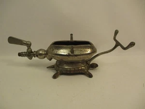 Antique Figural Gas Curling Iron Heater Turtle Base Burner Vintage - Picture 1 of 13