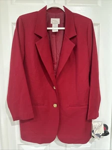 Lasting Comfort Damen Vintage Gr. A2 Blazer Jacke Rot Gefüttert Made in USA Neu mit Etikett - Bild 1 von 7
