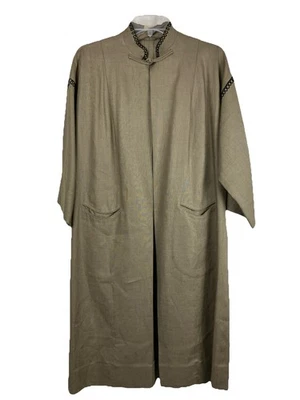 C 1970s Bonnie Cashin Linen Coat Duster Mon Symbol Mandarin Collar - Image 1 of 4