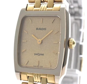 Vintage [N MINT] RADO Diastar 153.0422.3 Gold Quartz 20mm Ladies Watch JAPAN - Picture 1 of 15