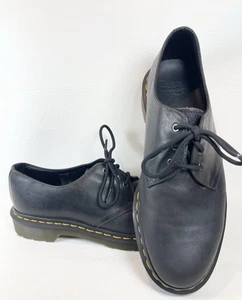 Dr. Martens Men's Oxford Shoes. Leather Black Low Top AW004 Size 9 - Picture 1 of 19