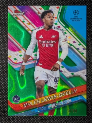 Myles Lewis-Skelly 2024-25 Topps Finest Green Lava #/99 Rookie Arsenal - Image 1 of 2