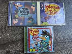 Phineas and Ferb Soundtrack CD LOT: 1st and 2nd Dimensions, XD, Holiday Favorite - Picture 1 of 5