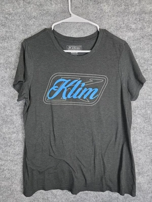 Klim Shirt Mens XL Gray Tri-Blend Graphic Logo Short Sleeve Motorcycle Moto - Image 1 of 4