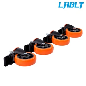 LABLT 4Pack Stem Caster Wheels 4" Heavy Duty Threaded Stem Casters 3/8"-16 × 1" - Picture 1 of 12