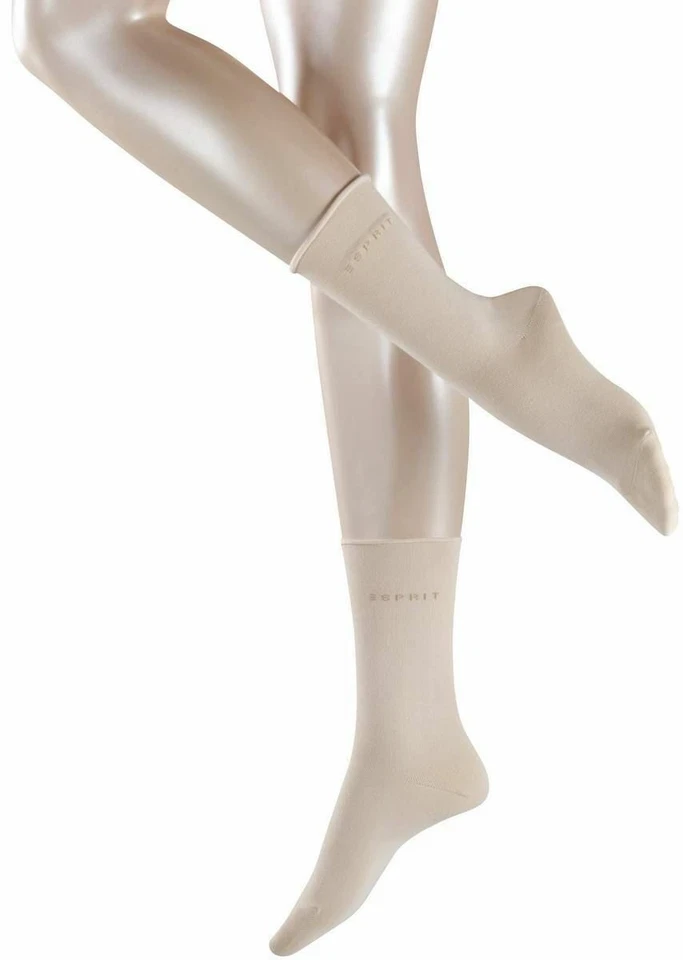 Pack de 2 calcetines Esprit Basic Pure para mujer - crema Foto 1 de 1