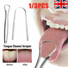 Stainless Steel Metal Tongue Scraper Cleaner For Bad Breath Oral Health Cleaning