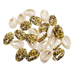 10PCS Leopard Pattern Polished Conch Shell Home Party Fish Tank Decor Ornament - Picture 1 of 5