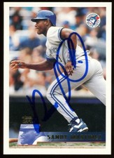 1996 Topps SANDY MARTINEZ Signed Card autograph AUTO BLUE JAYS CUBS