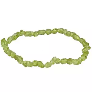 Peridot Splitterarmband Edelstein Armband Steinarmband Heilstein dehnbar - Bild 1 von 7