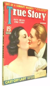 TRUE STORY MAGAZINE August 1937 Victor Tchetchet Cover KATE SMITH'S OWN STORY - Imagen 1 de 18