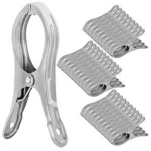 Towel Clips Pack of 30 3.5”L Stainless Steel Metal Beach Towel Clips Beach Ch... - Picture 1 of 7