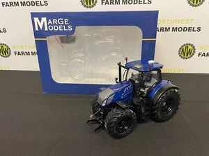 MARGE MODELS 1:32 SCALE NEW HOLLAND T7.340 BLUE POWER WITH BLACK RIMS LIMITED - Picture 1 of 5