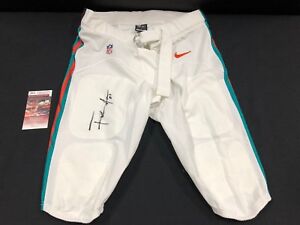 FRANK GORE MIAMI DOLPHINS SIGNED GAME USED THROWBACK PANTS JSA WCOA WPP188576