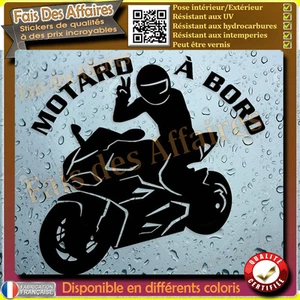 sticker autocollant MOTARD A BORD QUI SALUE V moto sportive decal - Imagen 1 de 1