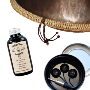 Handpan Geschenk-Set, Handpan Zubehör, Tonabnehmer, Handpanpflege, Handpanseil - Bild 1 von 9