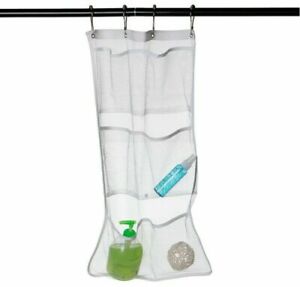Bathroom  Shower Caddy Organizer Mesh 6 Pockets Soap Shampoo Storage Bag Hanging