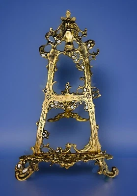 Caballete vintage de latón macizo Andrea por Sadek grande exhibición de fotos de arte de metal de 14" Foto 1 de 4