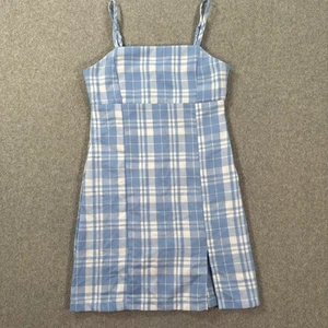 Vestido sin mangas a cuadros azul y blanco talla 7 ediciones raras para niñas - Imagen 1 de 6