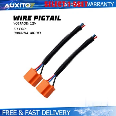 Par de cables de coleta hembra 9003 dos arnés HB2 cabeza de luz conector enchufe 2-10X Foto 1 de 2