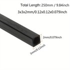 1/2/3pcs Carbon Fiber Square Tube 250mm, OD: 2/3/4/5/6/8/10mm ﻿