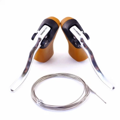 Palanca de freno para bicicleta de carretera Tektro RL340 palanca aerodinámica con cables-800 y 2000 mm 3 colores Foto 1 de 3