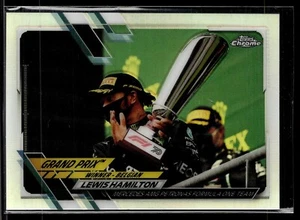 2021 TOPPS CHROME FORMULA 1 REFRACTOR GRAND PRIX WINNER BELGIAN LEWIS HAMILTON - Picture 1 of 1