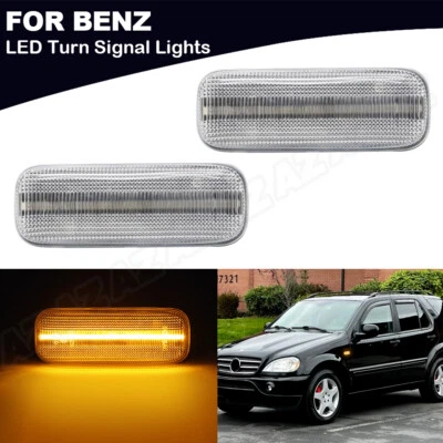 LED Turn Signal Light Side Marker Lamp For 98-03 Mercedes W163 ML320 ML430 ML55 Foto 1 de 4