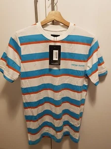 Boohoo MAN Striped T Shirt Slim Fit Size XS NEW - Picture 1 of 3
