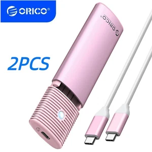 ORICO 2Pcs M.2 NVMe SATA SSD Enclosure 10Gbps NVME 5Gbps NGFF SATA SSD PINK - Picture 1 of 11