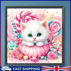 ~ 5D DIY Full Round Drill Diamond Painting Candy Cat Kit Home Decoration 30x30cm