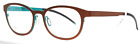 ORGREEN Bubble 910 Matte Metallic Bronze Aqua Womens Oval Eyeglasses 52-18-140