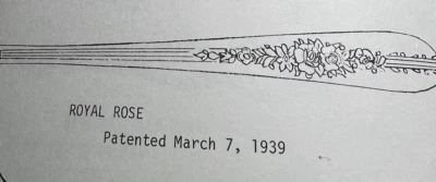 PLACA NOBLEZA*PATRÓN ROSA REAL*15 PIEZAS*1939 Foto 1 de 4