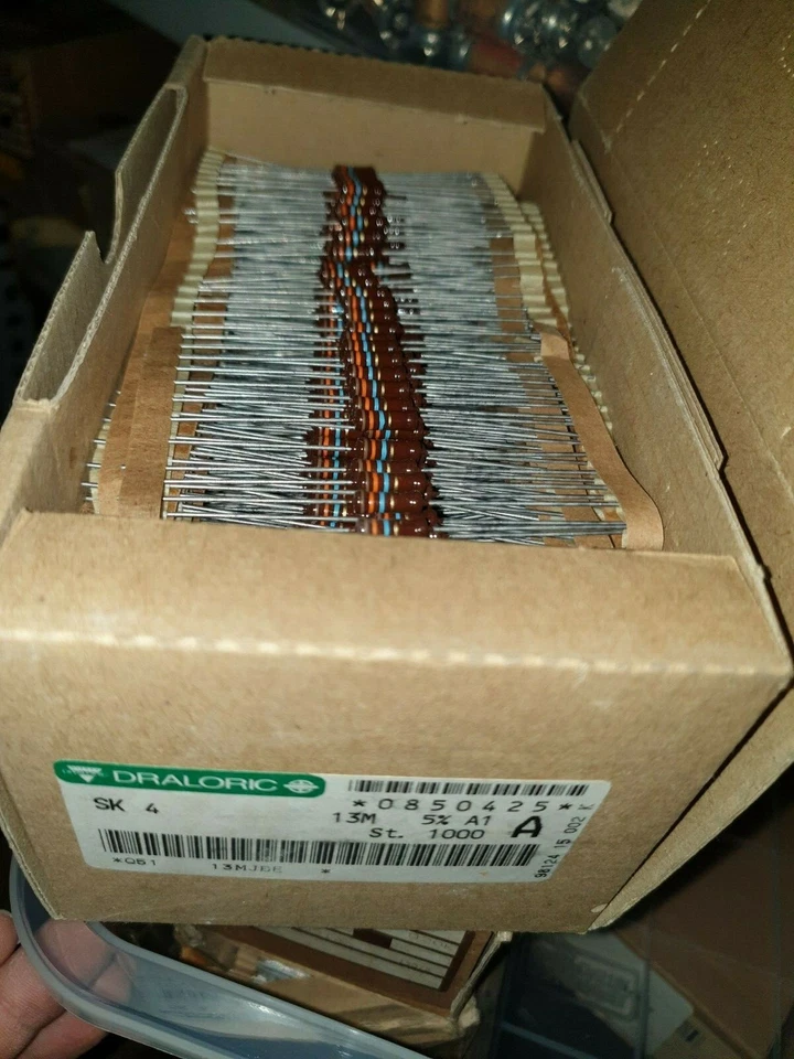 20x NOS DRALORIC SK4 13M 0.6W RESISTENCIA CARBONO AMPLIFICADOR MARSHALL IGUAL CALIDAD PIHER! Foto 1 de 1