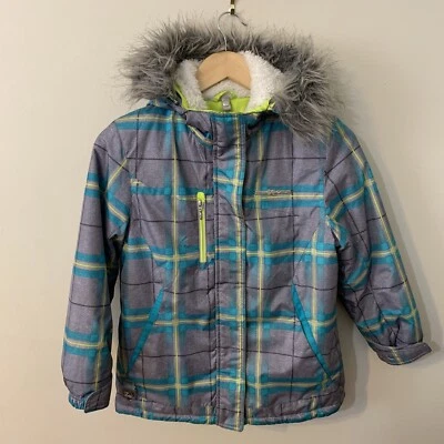 ABRIGO DE INVIERNO DE ESQUÍ ZERO XPOSUR ZEROXPOSUR NIÑAS talla S (7-8) gris aguamarina neón a cuadros Foto 1 de 4