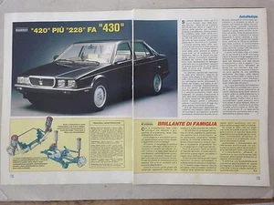 # ARTICOLO MASERATI 420 PIU' 228 FA 430 --  1988 - Foto 1 di 2