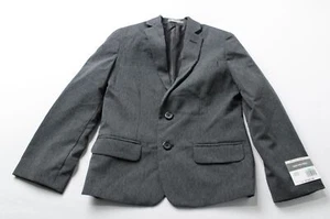 Van Heusen Boy's Pinstripe Notch Lapel Collar Blazer Jacket LB3 Black Size 8 - Picture 1 of 5
