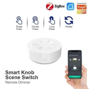 Tuya  ZigBee Switch Wireless Scene Button Rotatable Dimmer Taster Drehbar ZHA - Bild 1 von 12