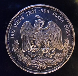 Dos Onza Pferd Pancho Villa Plata Barren - 999 Silber 2 Oz Unze Kunstmünze getönt - Bild 1 von 2