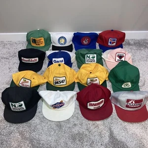 Vintage Lot Of 16 Patch Hats Trucker Hats Farm Hats - Picture 1 of 17