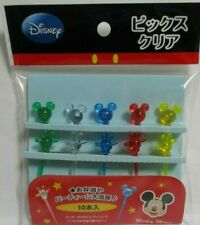 Disney Mickey Mouse Kawaii Clear Food Picks Japanese Bento Accessories/10pcs