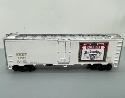 Debois Brewing Co Budweiser Train Freight Car Beer Reefer HO Scale White - Image 1 of 4