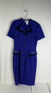 VTG American Design By LL Women's Indigo Vintage-Style Sheath Dress - S10 - Picture 1 of 4